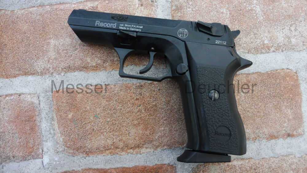 ME P04 Schreckschuss Pistole Schwarz brüniert 9 mm P.A.K. (P18)