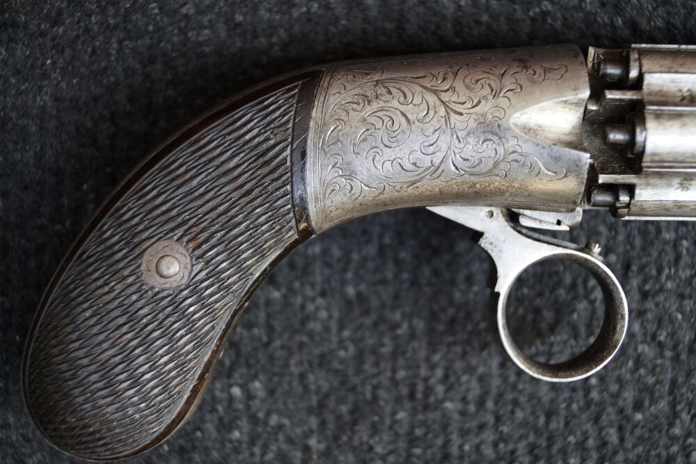 J.R. Cooper Under-hammer 6 Schuss Perkussion Pepperbox Revolver ...